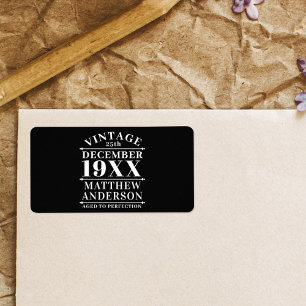 Personalised Vintage Aged to Perfection Label