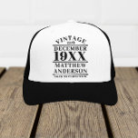 Personalised Vintage Aged to Perfection Trucker Hat<br><div class="desc">Personalised vintage aged to perfection design could be a great gift for your friends or family member,  or you can use it yourself.</div>