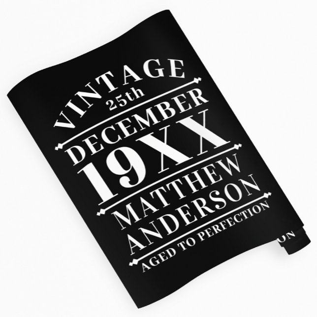 Personalised Vintage Aged to Perfection Wrapping Paper (Creator Uploaded)