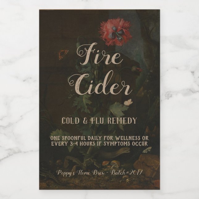 Personalised Vintage Apothecary Jar Gift Food Label (Single Label)