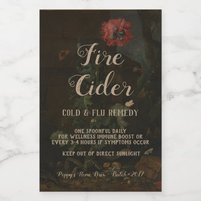 Personalised Vintage Apothecary Jar Gift Food Label (Single Label)