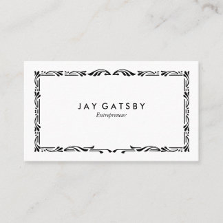Personalised Vintage Art Deco Ornamental Business Card