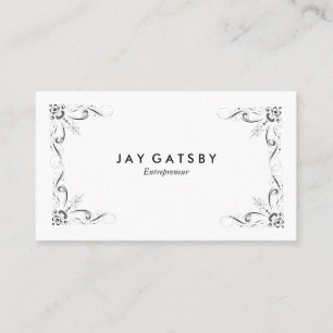 Personalised Vintage Art Nouveau Engraved Flourish Business Card