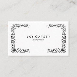 Personalised Vintage Art Nouveau Floral Business Card