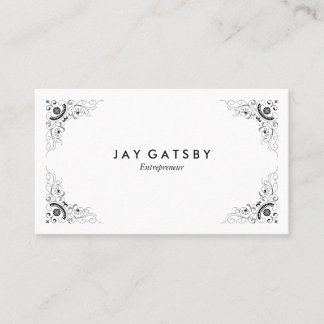 Personalised Vintage Art Nouveau Flourish Business Card