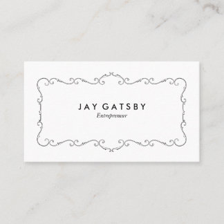 Personalised Vintage Art Nouveau Scroll Business Card