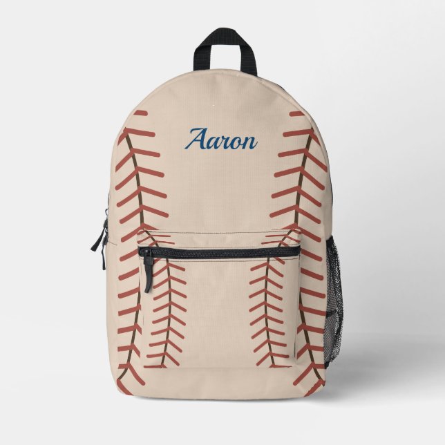 Personalised Vintage Baseball Backpack  (Front)