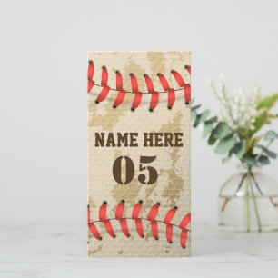 Personalised Vintage Baseball Name Number Retro