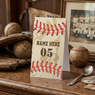 Personalised Vintage Baseball Name Number Retro