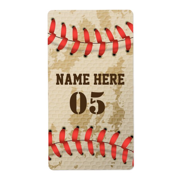 Personalised Vintage Baseball Name Number Retro (Front)