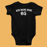 Personalised Vintage Baseball Name Number Retro Baby Bodysuit<br><div class="desc">Personalised vintage baseball name number retro design  can be good for you if you love Baseball. Or it could be a great gift for those who loves baseball.</div>