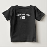 Personalised Vintage Baseball Name Number Retro Baby T-Shirt<br><div class="desc">Personalised vintage baseball name number retro design  can be good for you if you love Baseball. Or it could be a great gift for those who loves baseball.</div>