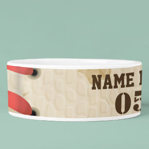 Personalised Vintage Baseball Name Number Retro Bowl