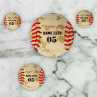 Personalised Vintage Baseball Name Number Retro