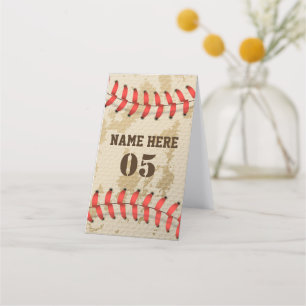 Personalised Vintage Baseball Name Number Retro Loyalty Card