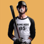Personalised Vintage Baseball Name Number Retro T-Shirt<br><div class="desc">Personalised vintage baseball name number retro design  can be good for you if you love Baseball. Or it could be a great gift for those who loves baseball.</div>