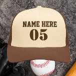 Personalised Vintage Baseball Name Number Retro Trucker Hat<br><div class="desc">Personalised vintage baseball name number retro design  can be good for you if you love Baseball. Or it could be a great gift for those who loves baseball.</div>