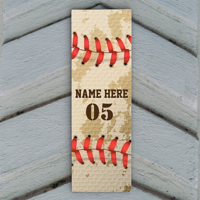 Personalised Vintage Baseball Name Number Retro Yoga Mat (Creator Uploaded)