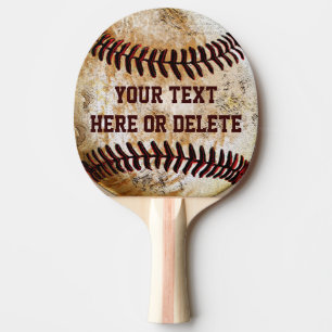 Personalised Vintage Baseball Ping Pong Paddle