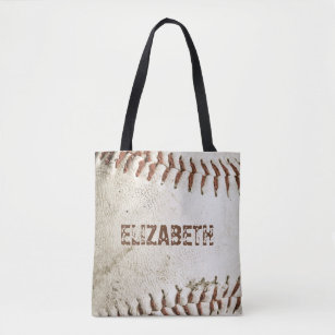 Personalised Vintage Baseball Tote Bag