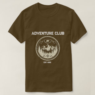 Personalised Vintage Bear and Mountain Outdoor Bad T-Shirt