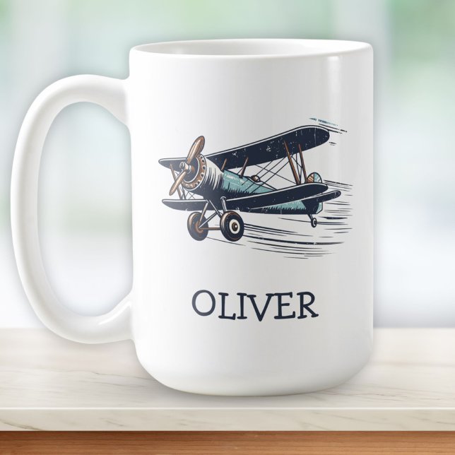  Personalised Vintage Biplane Coffee Mug (Creator Uploaded)