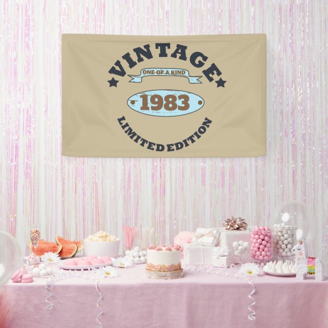 Personalised vintage birthday gift banner (Party)