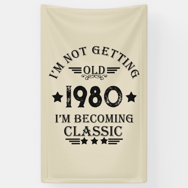 Personalised vintage birthday gift banner (Vertical)