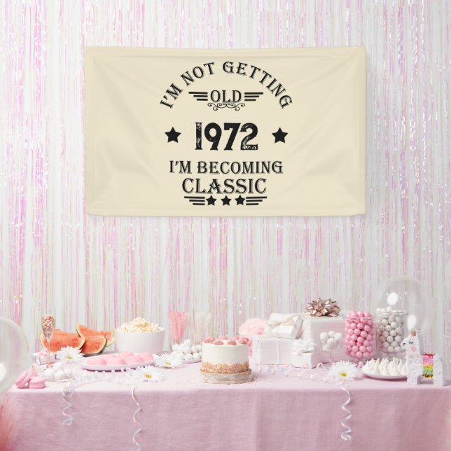 Personalised vintage birthday gift black banner (Party)