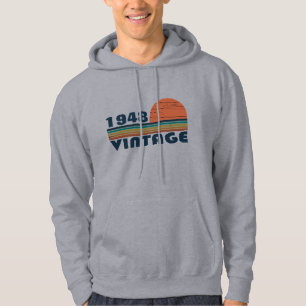 Personalised vintage birthday gift hoodie