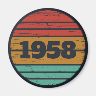 Personalised vintage birthday gift idea magnet