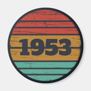 Personalised vintage birthday gift idea magnet