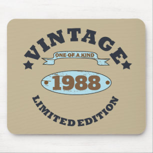 Personalised vintage birthday gift mouse pad