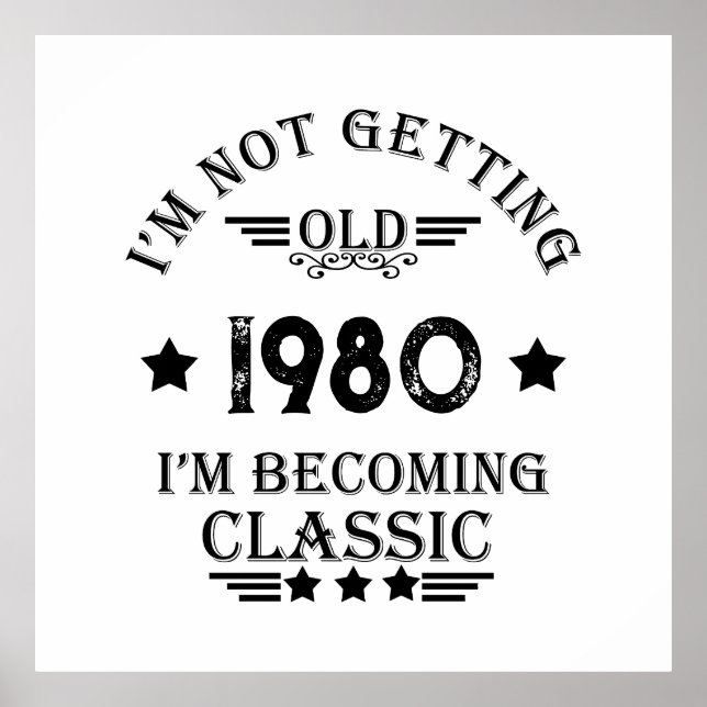 Personalised vintage birthday gift poster (Front)