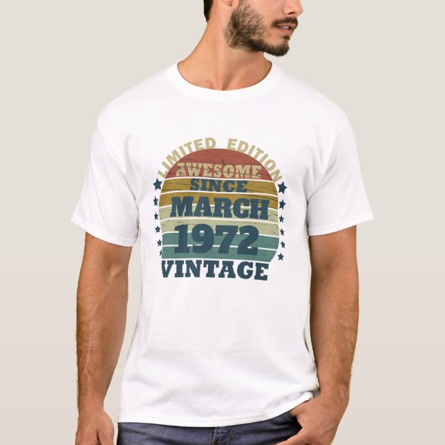 Personalised vintage birthday gift T-Shirt (Front)