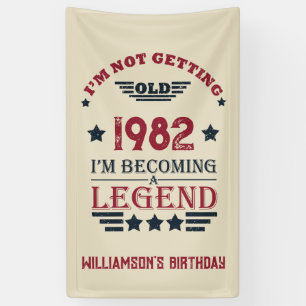 Personalised vintage birthday gifts banner