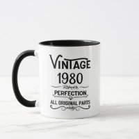 Personalised vintage birthday gifts black