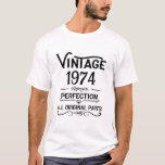 Personalised vintage birthday gifts black T-Shirt<br><div class="desc">You can add some originality with this limited edition, premium quality, and original, classy, retro, and vintage-looking birthday graphic design with a cool typography font. This is a great gift idea for men, women, husbands, wives, girlfriends, and boyfriends who will love this one-of-a-kind piece of art. Unique and funny holiday...</div>