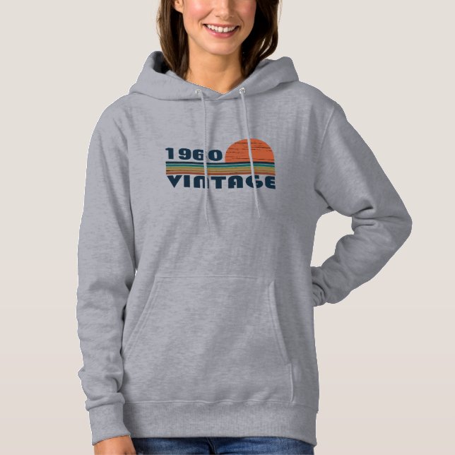 Personalised vintage birthday gifts hoodie (Front)
