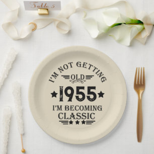 Personalised vintage birthday gifts paper plate