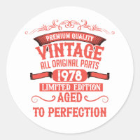 Personalised vintage birthday gifts red
