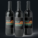 Personalised vintage birthday gifts wine label<br><div class="desc">You can add some originality to your wardrobe collection with this vintage classic birthday graphic design with awesome typography font lettering, It is a great gift for men, women, husbands, wife, girlfriend, and a boyfriend who will love this one-of-a-kind artwork. The best amazing and funny holiday present for your happy...</div>