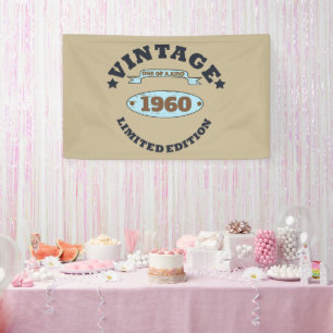 Personalised vintage birthday party banner
