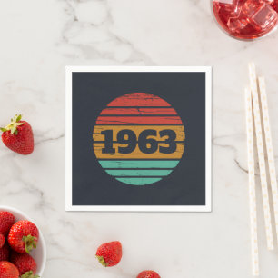 Personalised vintage birthday party napkin