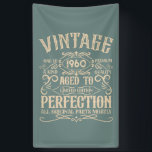 Personalised vintage birthday party whiskey banner<br><div class="desc">You can add some originality to your wardrobe collection with this vintage classic birthday graphic design with awesome typography font lettering. It is a great gift idea for men, women, husbands, wives, girlfriends, and boyfriends who will love this one-of-a-kind artwork. It is the best amazing and fun holiday present for...</div>