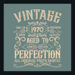 Personalised vintage birthday party whiskey label poster<br><div class="desc">Make your birthday special with this unique design. Add a touch of sophisticated elegance to your birthday celebration with our exquisite, one-of-a-kind designs. These graphics bring sophistication and originality to any product, creating a memorable and stylish gift. They are perfect for those who appreciate a touch of timeless glamour on...</div>