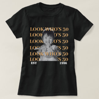 Personalised Vintage Birthday Photo T-Shirt