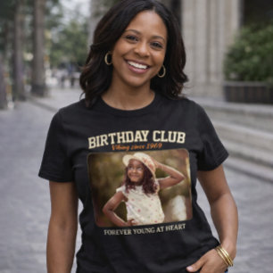 Personalised Vintage Birthday Shirt, Custom Photo T-Shirt