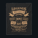 Personalised vintage birthday whiskey label fleece blanket<br><div class="desc">Make your birthday special with this unique design. Add a touch of sophisticated elegance to your birthday celebration with our exquisite, one-of-a-kind designs. These graphics bring sophistication and originality to any product, creating a memorable and stylish gift. They are perfect for those who appreciate a touch of timeless glamour on...</div>