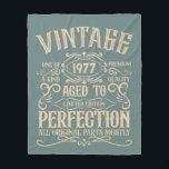 Personalised vintage birthday whiskey label themed fleece blanket<br><div class="desc">You can add some originality to your wardrobe collection with this vintage classic birthday graphic design with awesome typography font lettering. It is a great gift idea for men, women, husbands, wives, girlfriends, and boyfriends who will love this one-of-a-kind artwork. It is the best amazing and fun holiday present for...</div>